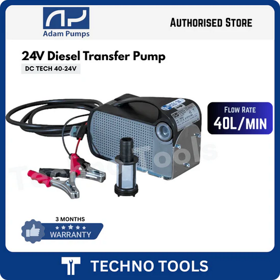 Adam Pumps for Diesel Transfer 40L/min, 1.3Bar, 24V DC Tech-24V
